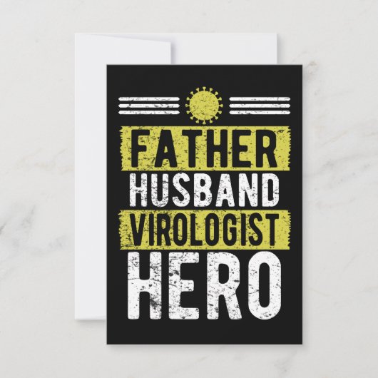 Vader Husband Viroloog Hero Vaderdag Bedankkaart (Voorkant)
