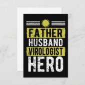 Vader Husband Viroloog Hero Vaderdag Bedankkaart (Voorkant / Achterkant)