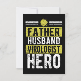 Vader Husband Viroloog Hero Vaderdag Bedankkaart
