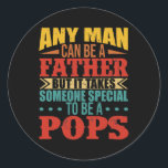 Vader iemand speciaal om Pop te zijn Happy Father' Ronde Sticker<br><div class="desc">Vader iemand speciaal om Pop te zijn,  een goede Vaderdag. Perfect gift voor je vader,  moeder,  papa,  mannen,  vrouwen,  vriend en familieleden op de dag van de Thanksgiving,  kerstdag,  Moederdag,  vaderdag,  4 juli,  1776 Onafhankelijke dag,  Veteranendag,  Halloween Dag,  Patrick's Day</div>
