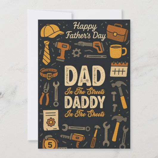  vader in de lakens papa vaders dag geschenken kaart (Voorkant)