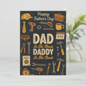  vader in de lakens papa vaders dag geschenken kaart (Staand voorkant)