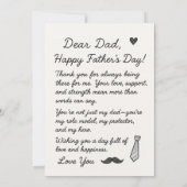  vader in de lakens papa vaders dag geschenken kaart (Achterkant)
