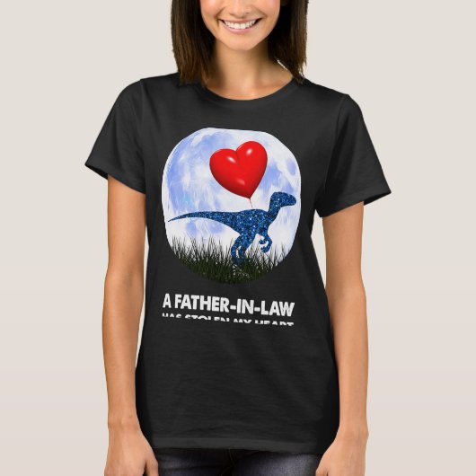 Vader in de Rex Dinosaur Humor T-shirt (Voorkant)