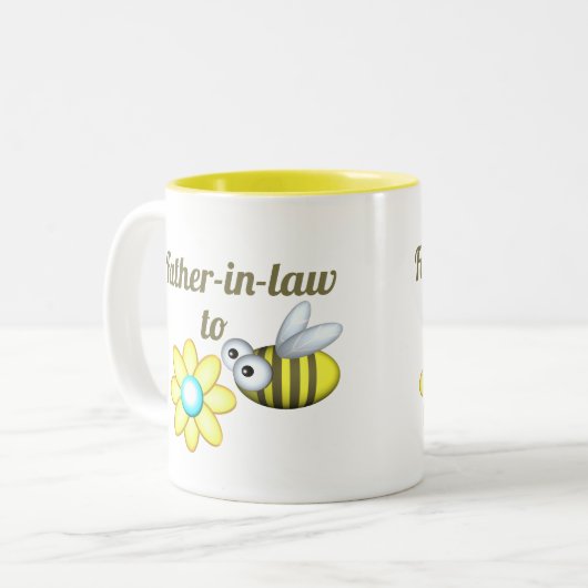 Vader in de wet om tweetone koffie-Mok te zijn Tweekleurige Koffiemok (Voorkant links)