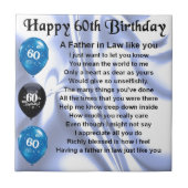 Vader in het rechtengedicht - 60e verjaardag tegeltje (Voorkant)