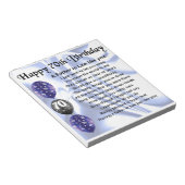 Vader in het rechtengedicht - 70e verjaardag notitieblok (Schuin)