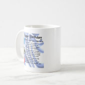 Vader in het rechtengedicht - Fijne verjaardag Koffiemok (Voorkant links)
