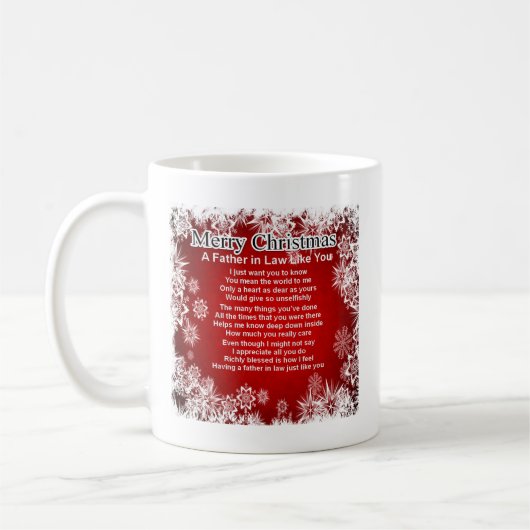 Vader in het rechtengedicht - kerstontwerp koffiemok (Links)