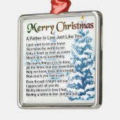 Vader in het rechtengedicht - kerstontwerp metalen ornament (Links)