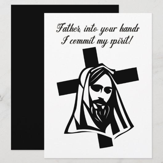 Vader, in je handen zet ik mijn geest vast. (Voorkant / Achterkant)