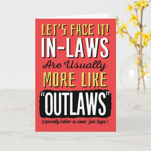 Vader-in-law-dag, grappig, meer als wetten! kaart (Gele Bloem)