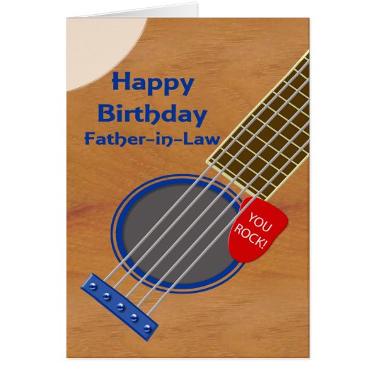 Vader in Law Guitar Player Birthday (Voorkant)