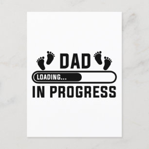 Vader in ontwikkeling Eerste keer grappige vader Briefkaart