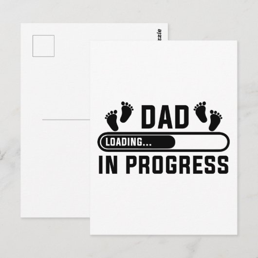 Vader in ontwikkeling Eerste keer grappige vader Briefkaart (Voorkant / Achterkant)