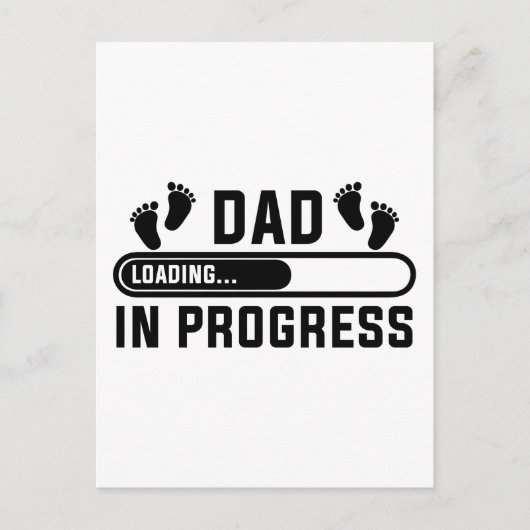 Vader in ontwikkeling Eerste keer grappige vader Briefkaart (Voorkant)