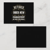 Vader in ruste Mannen Wife Visitekaartje (Voorkant / Achterkant)