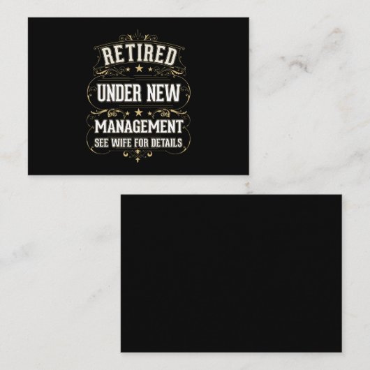 Vader in ruste Mannen Wife Visitekaartje (Voorkant / Achterkant)