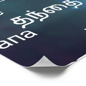 Vader in veel verschillende wereldtalen - Blauw Poster (Hoek)