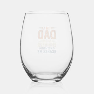 Vader Ingenieur Niets Maakt Me Bang Vintage Shirt  Wijnglas Zonder Voet