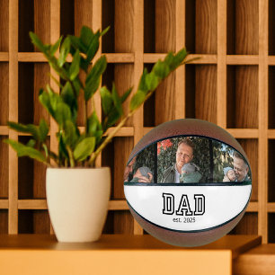 Vader ingestelde aangepaste jaar 3 foto basketbal