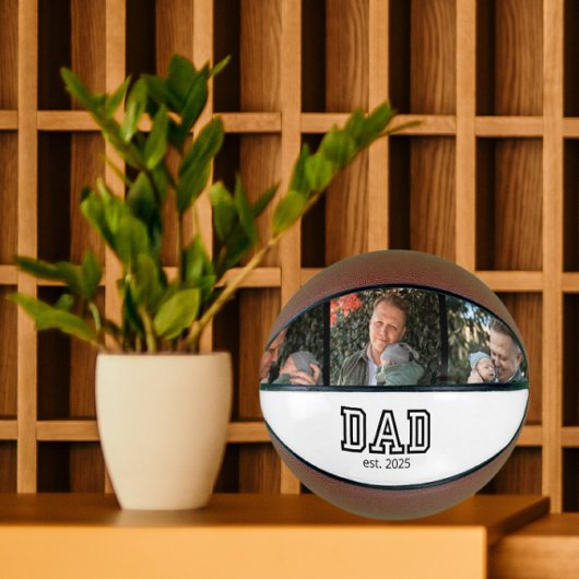 Vader ingestelde aangepaste jaar 3 foto basketbal