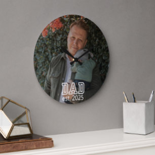 Vader ingestelde aangepaste jaar foto vader aanden grote klok
