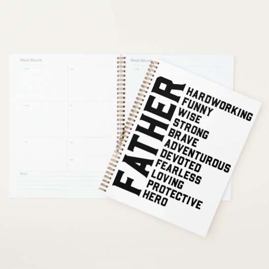 Vader inspirerend motivatie positieve vibes planner (Display)