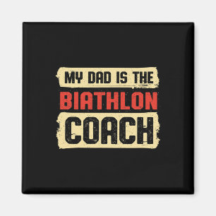 Vader is de Biathlon Coach Vaderdag Biatleet Pa Magneet