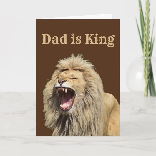 Vader is Koning Vaderdag Feest Kaart (Voorkant)