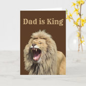 Vader is Koning Vaderdag Feest Kaart (Gele Bloem)