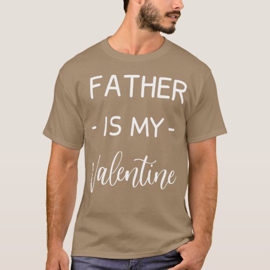 Vader is mijn Valentijn Vader Lover Grappige vinta T-shirt (Voorkant)