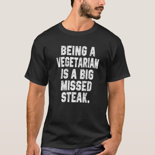 Vader Joke Grilling Grill is een vegetarisch vlees T-shirt (Voorkant)