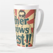 Vader kent beste digitale kunst latte mok (Rechterhoek)