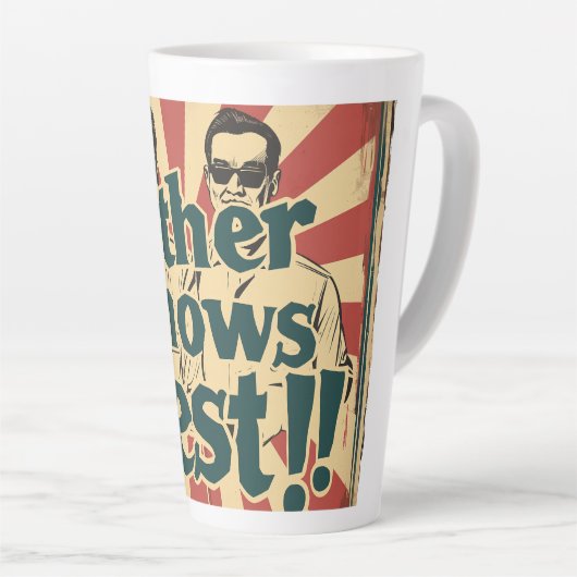 Vader kent beste digitale kunst latte mok (Rechterhoek)