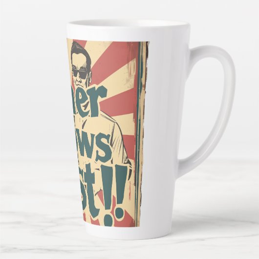 Vader kent beste digitale kunst latte mok (Rechts)