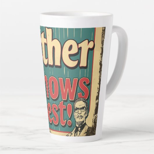 Vader kent beste digitale kunst latte mok (Rechterhoek)