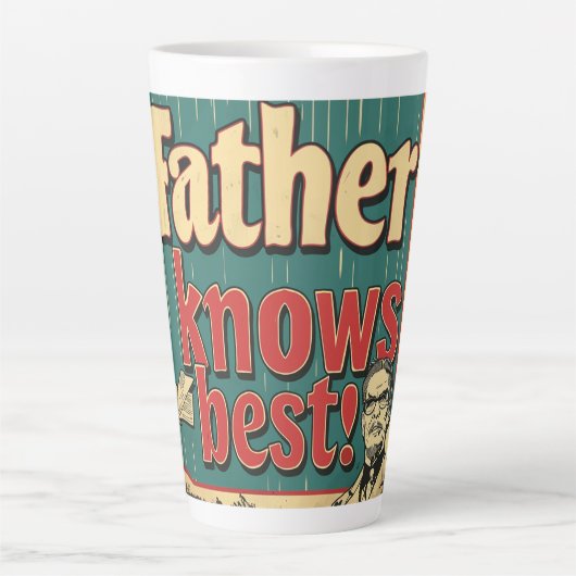 Vader kent beste digitale kunst latte mok (Voorkant)