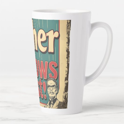 Vader kent beste digitale kunst latte mok (Rechts)