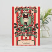  Vader Kerst. Bewerkbare kerst Kaart (Staand voorkant)