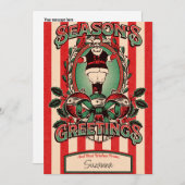  Vader Kerst. Bewerkbare kerst Kaart (Voorkant / Achterkant)