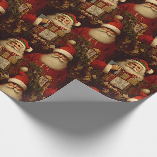 Vader Kerst Elegantie Wrapping Papier (Hoek)