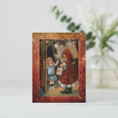 Vader Kerst en Holly Briefkaart (Staand voorkant)