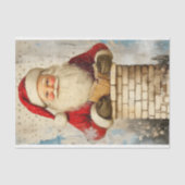  vader kerst in schoorsteen AZ4 decoupage Tissuepapier (Voorkant)