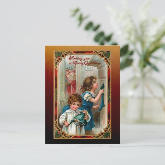  Vader Kerst | Kinderen |  LIJST Briefkaart (Staand voorkant)