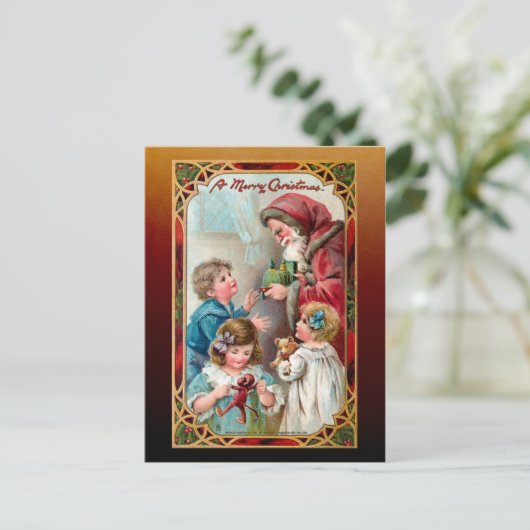  Vader Kerst | Kinderen |  LIJST Briefkaart (Staand voorkant)