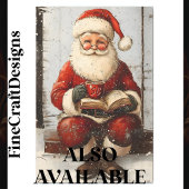 Vader Kerst, Mok, Boek, Custom AZ1 Decoupage Tissuepapier