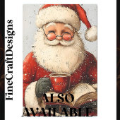 Vader Kerst, Mok, Boek, Custom AZ2 Decoupage Tissuepapier