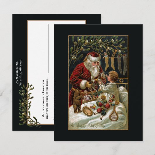  vader kerstcadeaus aan kind briefkaart (Voorkant / Achterkant)