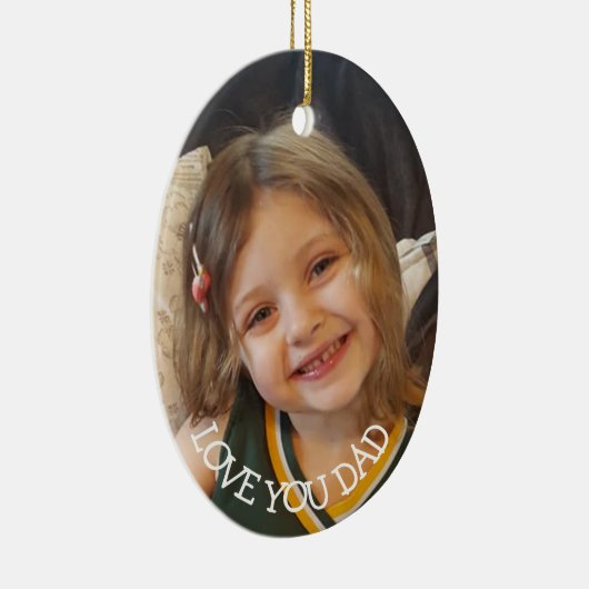 Vader, kerstcadeautje voor pap kerstmis keramisch ornament (Rechts)